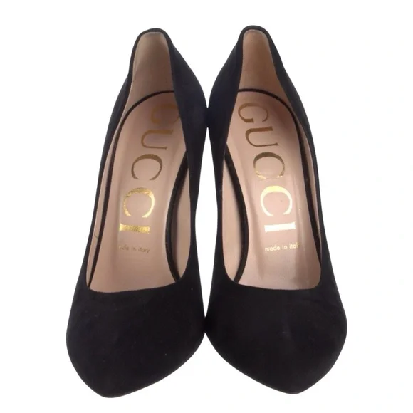 GUCCI Black Suede Pointed Toe Stiletto Heel - Picture 3 of 8